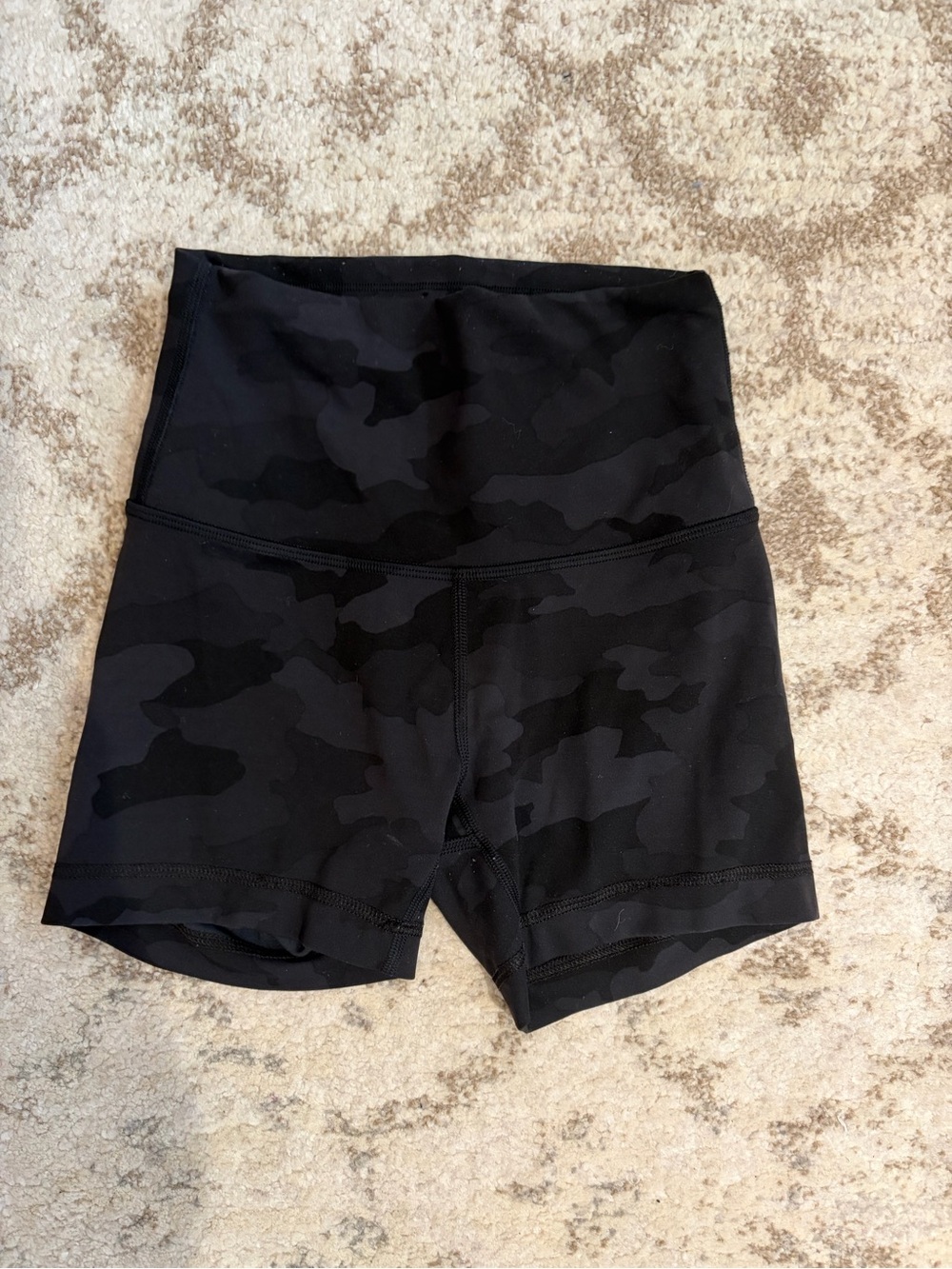lululemon athletica High-Rise Black Camo Bike Shorts